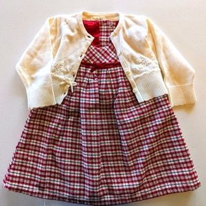 12 month Girls Christmas dress with sweater